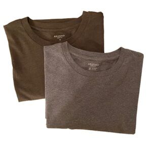 Arizona Jean Company - 2 Piece Gray and Green Short Sleeve Tees, Men’s M